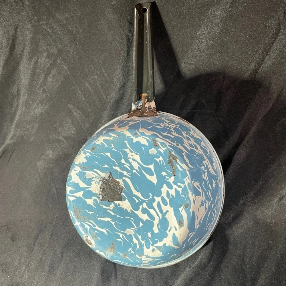 Vintage Blue and White Enamel sauce pan